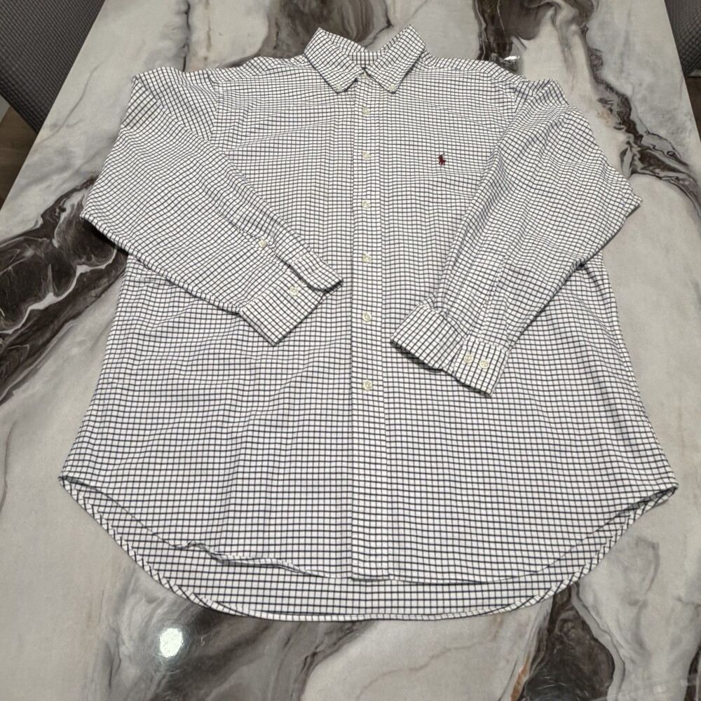 Polo Ralph Lauren Classic Fit Button Down Shirt - 16 1/2 32/33 - Blue Check